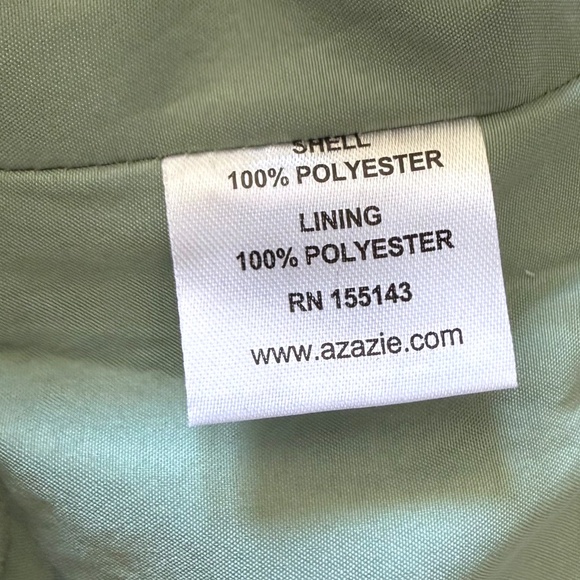 NWT Azazie Oli Stretch Satin Jumpsuit Women’s 8 Matcha Green Formal Event Party - Picture 7 of 11